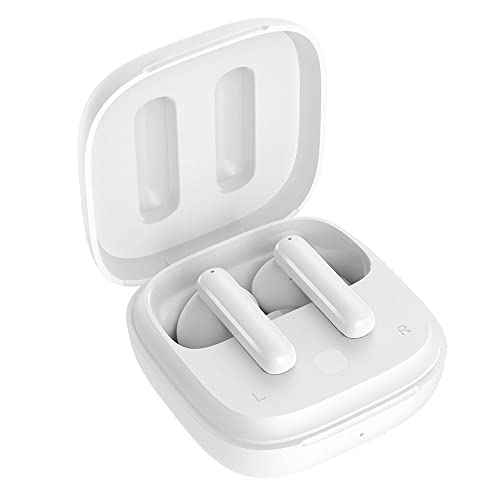 QCY T13 ANC Active Noise Cancelling Wireless Earbuds, Bluetooth 5.3 Headphones with 30H Playtime Charging Case, IPX5 Waterproof Ear Buds for iPhone and Android, White