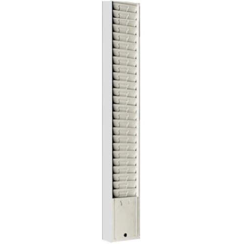 Time Card Holder Rack, Steel, Model 158, 25 Pockets/Slots for 8-1/2" Tall Cards-Black