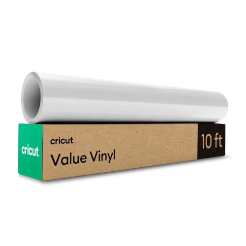 Cricut® Value Permanent Vinyl - Matte White, 12 in x 10 ft - Indoor & Outdoor Use
