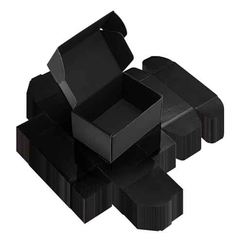 Rempry 40 Pack 6x4x3 Black Shipping Boxes, Small Cardboard Mailer Boxes for Small Business Shipping Packaging