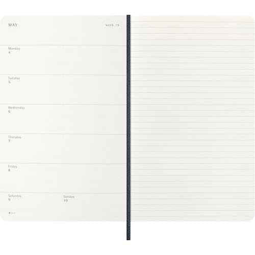 Moleskine Classic 12 Month 2026 Weekly Planner, Soft Cover, Large (5" x 8.25"), Sapphire Blue, 144 pages