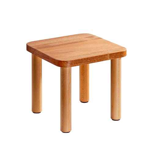 Wooden Step Stools Small Wooden Stool for Kids Non-Slip Stool for Adult Wood Footstool for Bedroom, Bathroom