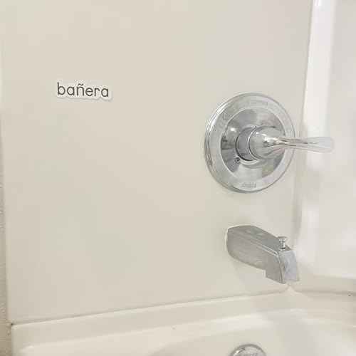 Spanish Language Learning Stickers | Teach Children Spanish | Language Sight Words | Home and Appliance