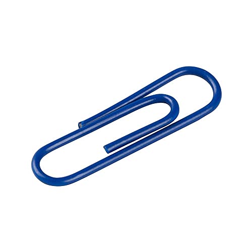 JAM Paper Dark Blue 1 Inch Colorful Paper Clips, 100/Pack