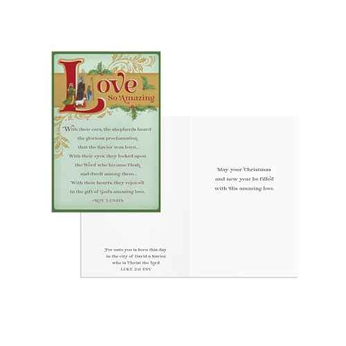 DaySpring - Vintage Christmas Blessings Value Box: Inspirational Christmas Cards with Scripture - 8 Each of 6 Designs - 48 Christmas Boxed Cards and Envelopes