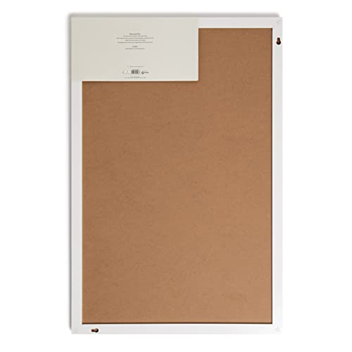 U Brands Farmhouse Dry Erase Board White Board with White Frame, Office Supplies, Includes Magnets, 20¡± x 30¡±