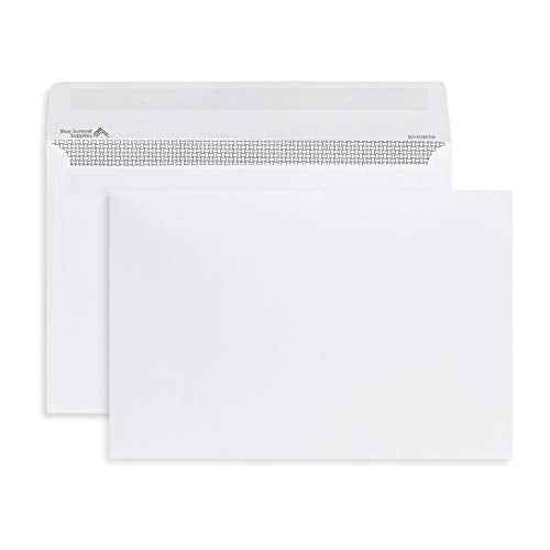 250 6x9 Envelopes, Open Side with Open Flap Latex Self Seal Security Booklet Envelopes, Securely Holds a Small Booklet, Catalog, Card, or Brochure, Strong Self Seal Flap, 250 Side Open White Envelopes