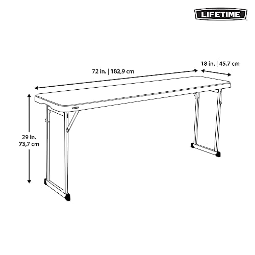 Lifetime 6-Foot Seminar Table - Folding, UV-Protected HDPE Top, Indoor/Outdoor