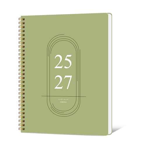 Monthly Planner 2025-2027 - 2 Year Monthly Planner Calendar 2025-2027, July 2025 - June 2027, 7.3" * 9.5", 24 Months Calendar Planner with Waterproof Cover£¦Spiral Bound, for Office, School Home Planning - Green