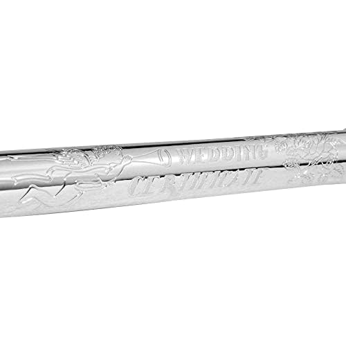 Marriage Certificate Holder and Base Set, Silver-Plated Zinc Alloy Wedding Certificates Holder with Stand Certificate Storage Tube Certificate Collection Tube Anniversary Gift Newlywed Gift