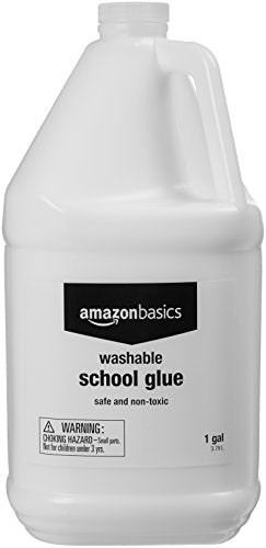 Amazon Basics All-Purpose White Liquid Glue, 1 Gallon – Ideal for School, Craft & Slime