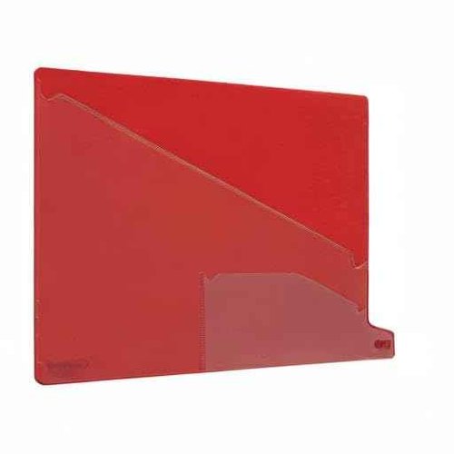 Pendaflex 13561 End Tab Vinyl Outguides, Bottom Tab Printed Out, 2 Pockets, Letter, Red, 25/Bx
