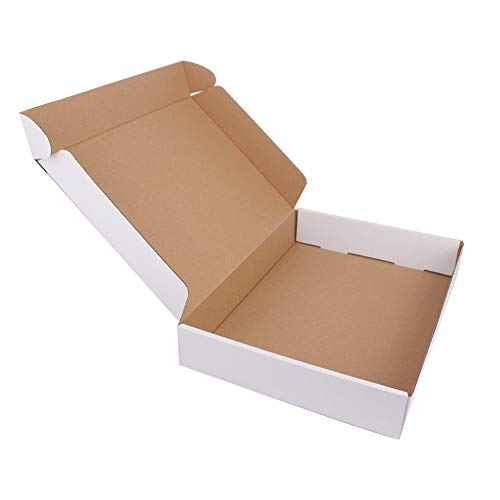 35 Pack 9x6.5x1.75 inch Corrugated Box Mailers- White Cardboard Shipping Box Corrugated Box Mailer Shipping Box For Mailer, Moving and Craft