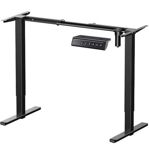 Black ErGear Electric Standing Desk Legs for 39.4-63.3 inch Desktops, 176 lbs Capacity