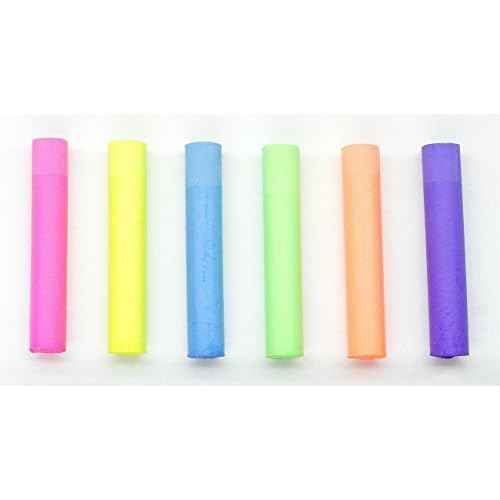 Dustless Fluorescent Chalk 72pcs, 6 Colors