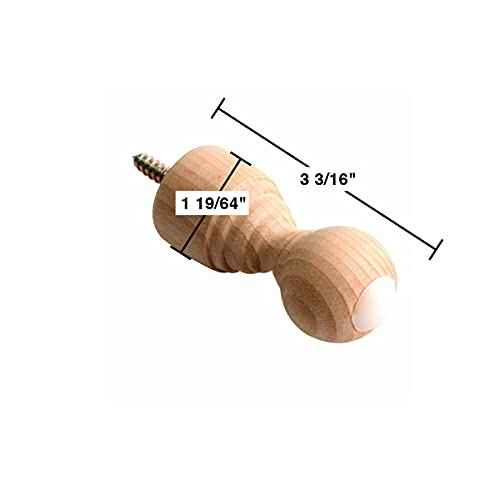Renovators Supply Manufacturing Door Stoppers 3 3/16 in. Wall Mount Victorian Unfinished Maple Wood Door Bumper Stops Pack of 3