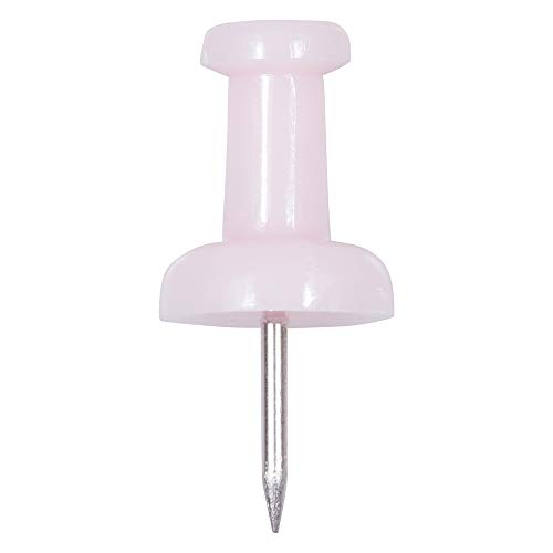 JAM Paper Colorful Push Pins - Baby Pink 100/Pack (Standard Head)