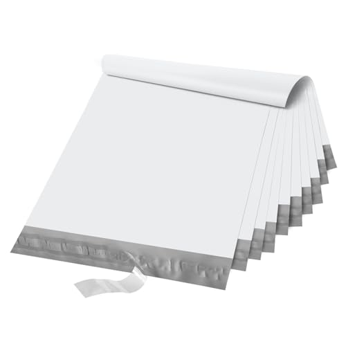 Fuxury Poly Mailers Large 19x24 Inch 100 Pack,Self Adhesive Shipping Bags for Clothing,Heavy Duty Shipping Envelopes Mailers Poly Package Bags for Small Business,Flexible Mailing Bags White