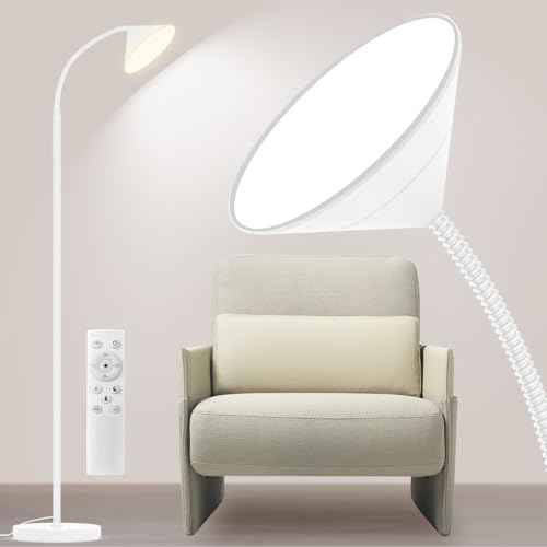 LED Floor Lamp, 18W Floor Lamp with Remote & Touch Control, 2700K-6500K Adjustable Eye Caring Standing Light for Living Room, Bedroom, Office