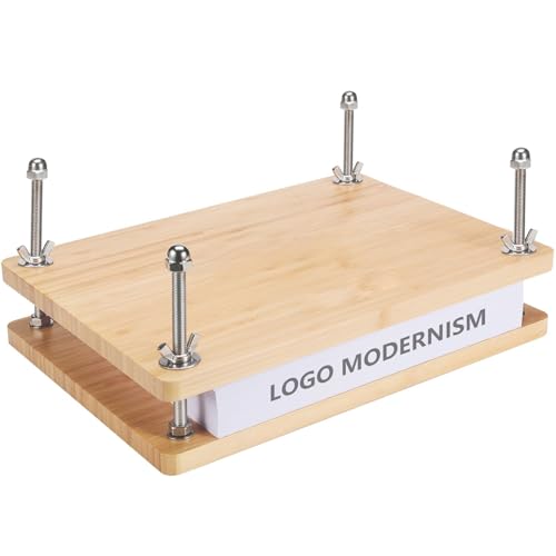 Book Press, Wooden Book Press Bookbinding, Portable Binding Press for Bookbinding, Binding Supplies for DIY Bookbinding Easy Assemble