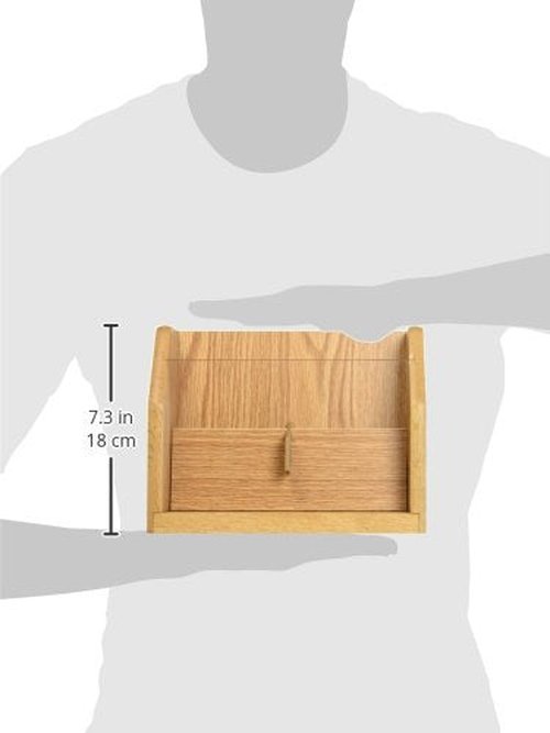 Wooden Mallet 4-Pocket Countertop Brochure Display, Light Oak