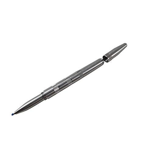 Solid Stainless Steel Pen - Machined Ballpoint Pen, Pocket Pens, Fine Point, Gel Ink, Made in the USA (Stainless Steel)