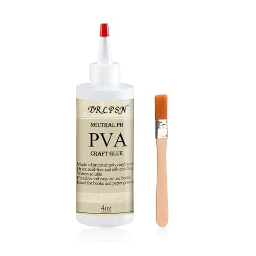 DRLPSN PVA Glue Book Binding 4 oz - Acid-Free, PH-Neutral, Clear Drying