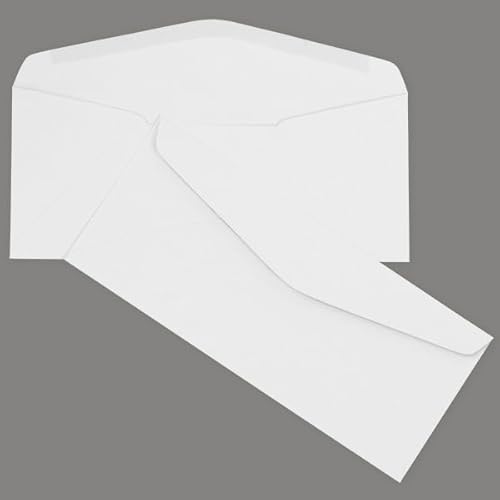 LUXPaper #9 Business Envelopes | Commercial Flap | 3 7/8" x 8 7/8" | Bright White | 24lb. Text | 500 Qty