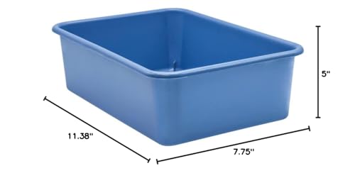 Teacher Created Resources® Slate Blue Large Plastic Storage Bin