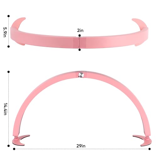 29in Half Moon Light for Desk, Led Nail Tech Lamp with Wire Controller & Remote, Table Lamp for Nails, Tattoo, Eyebrows, 7 Cool/Warm Tones & 10 Brightness