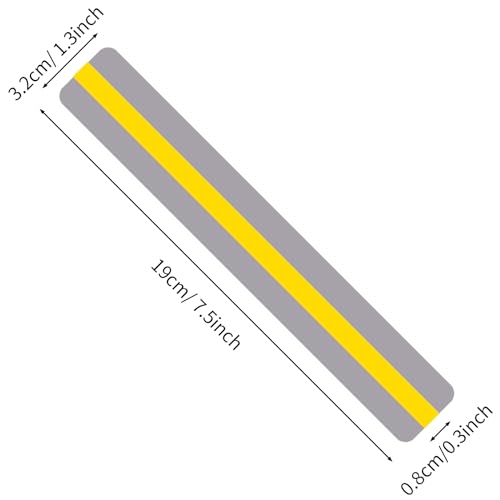 36 Pcs Yellow Guided Reading Strips for Kids and Students, 19 x 3.2 cm - Durable PVC Overlays