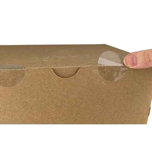 ChromaLabel 1.50 Inch Round Clear Wafer Seals, 5000 Stickers per Roll, Perforated