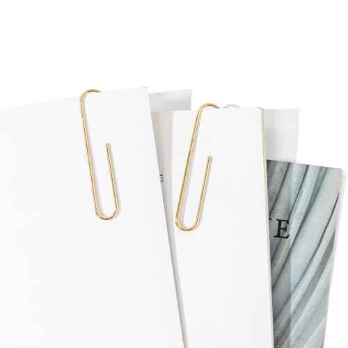 100pcs Gold Paper Clips,Large Paper Clip 2 Inch Jumbo Paperclips,Smooth Heavy Duty Clips Office Supplies Ideal for Bookmark