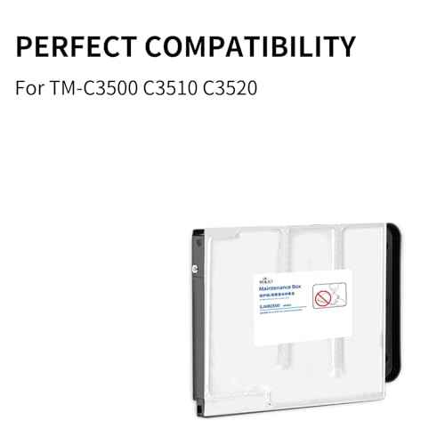 MS.R Colorworks TM-C3500 Maintenance Box SJMB3500 C33S020580 Replacement for TM-C3500 TM-C3510 TM-C3520 Lable Printer(2 Pack)