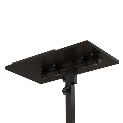 TigerDad Mobile Adjustable Height Laptop Stand PC Portable Laptop Swivel Table Rolling Table with Wheels Caster and Mouse Pad (Dekuwood)