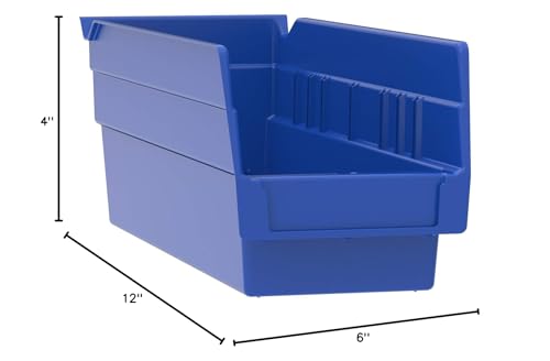 Akro-Mils Plastic Organizer and Storage Bins Bundle (30130 + 30120), Blue