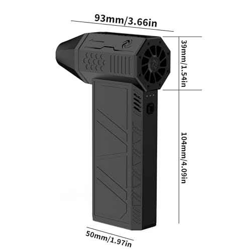 Maxmartt X3 Mini 130000 RPM Cordless Super Jet Dry Blower, 3 Modes Adjustment Mini Fan Air Blower with Overheating Protection, Portable Handheld Powerful Fan for Cleaning, Car
