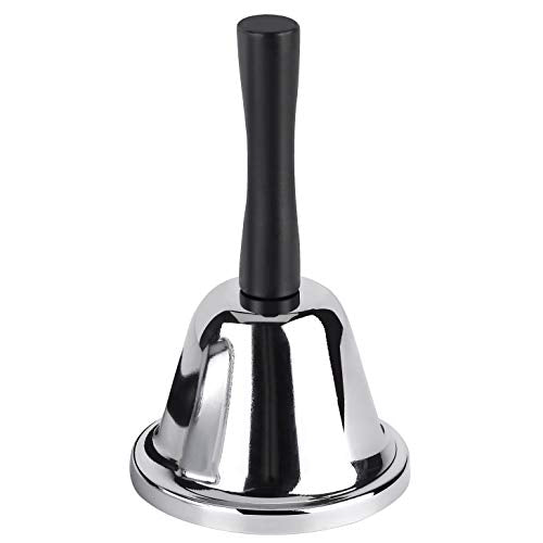 MROCO Silver Steel Hand Bell for Classroom & Service - 1 Pack