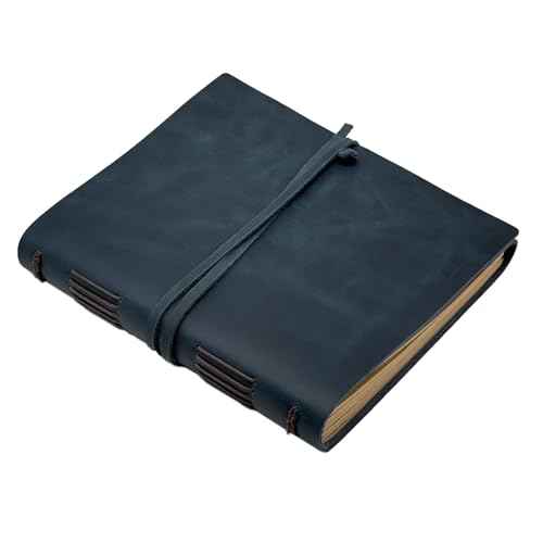 Large Notebook Journal - Genuine Leather Journals for Writing A4 Size Diary 8x10 Inch, Notepad For Women and Man, Gifts,Work,Travel Dark Blue