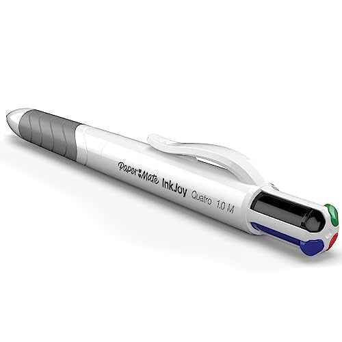 Paper Mate InkJoy Quatro Retractable Ballpoint Pens, Medium Point, Business Colors, 12 Count