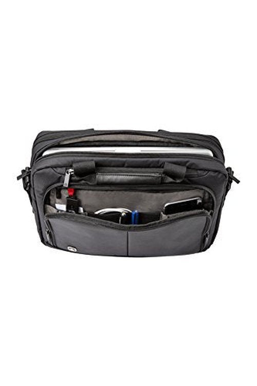 Wenger Luggage Source Padded Organizer Briefcase with Scratch Protection, Black, 14-inch (601366)