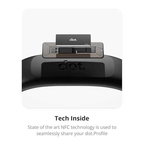 dot. Band - Digital Business Card Wristband - Tap Compatible with iPhone & Android (Black)