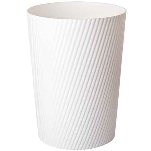 UUJOLY Small Trash Can Wastebasket Garbage Can Container Bins for Bathrooms, Laundry Room, Kitchens, Offices, Kids Rooms, Dorms (White)
