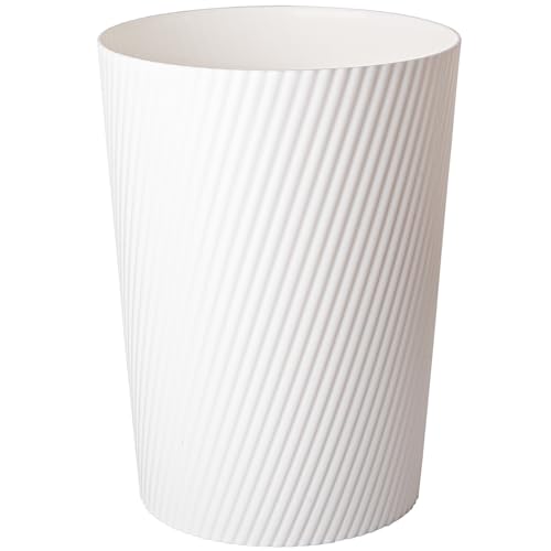 UUJOLY White Small Trash Can Wastebasket 1.8-Gallon for Bathroom, Kitchen, Office, Dorm