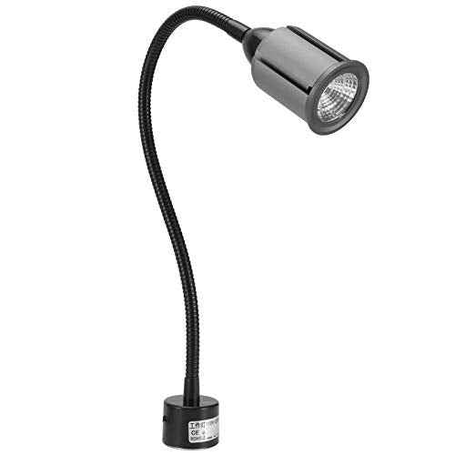 Hyuduo 12W LED Desk Lamp with Magnetic Base, Long Flexible Arm Task Light for Sewing Machine, Workbench, Metal Lathe, and Drill Press
