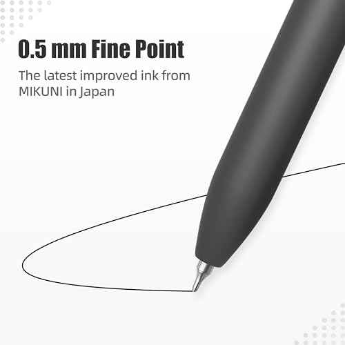Aesthetic Gel Ink Pens, 0.5mm Fine Point for Smooth Writing, 6 Pens + 3 Refills No Smear & Bleed Quick Dry, Retractable, Ideal for Journaling and Note-Taking, Stylish Office and School Supplies