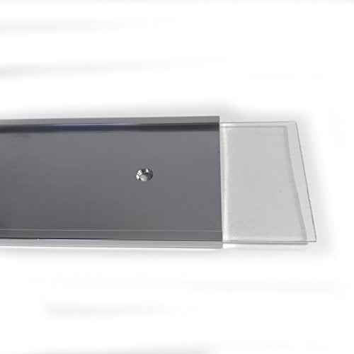 8 x 2 Wall or Door Silver Nameplate Holder with Clear Plastic Insert (10)