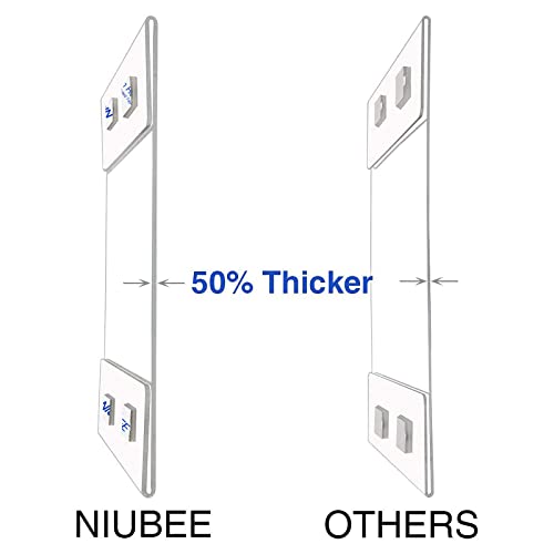 Niubee 8.5x11 inch Wall Mount Acrylic Sign Holder with Double Sided Adhesive Tape For Office, Home, Store, Restaurant-No Drilling (10 Pack)