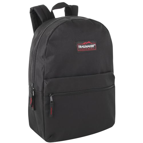 Trail Maker Classic 17-Inch School Backpack for Girls & Boys - Black