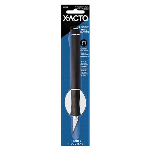 X-ACTO X3000 Hobby Knife with Textured Grip & 3 Blades – Precision Craft Cutting Tool